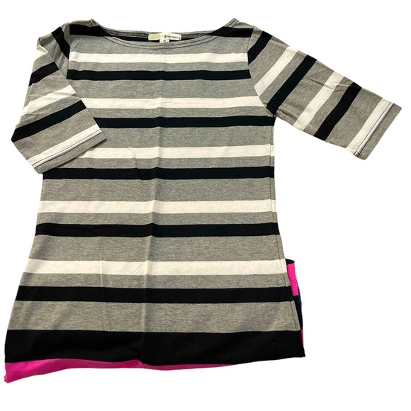 NWOT Derek Heart Stretch Mini Striped Dress Stretchy Juniors Medium VINTAGE - Picture 3 of 10